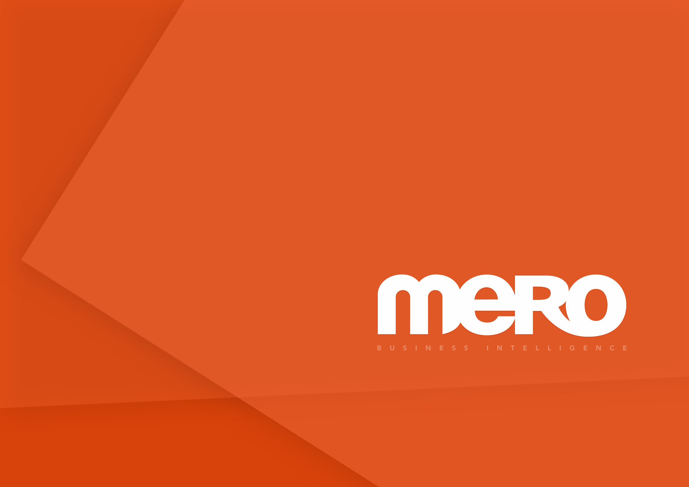 Mero PowerPoint template welcome slide with logo on dark background