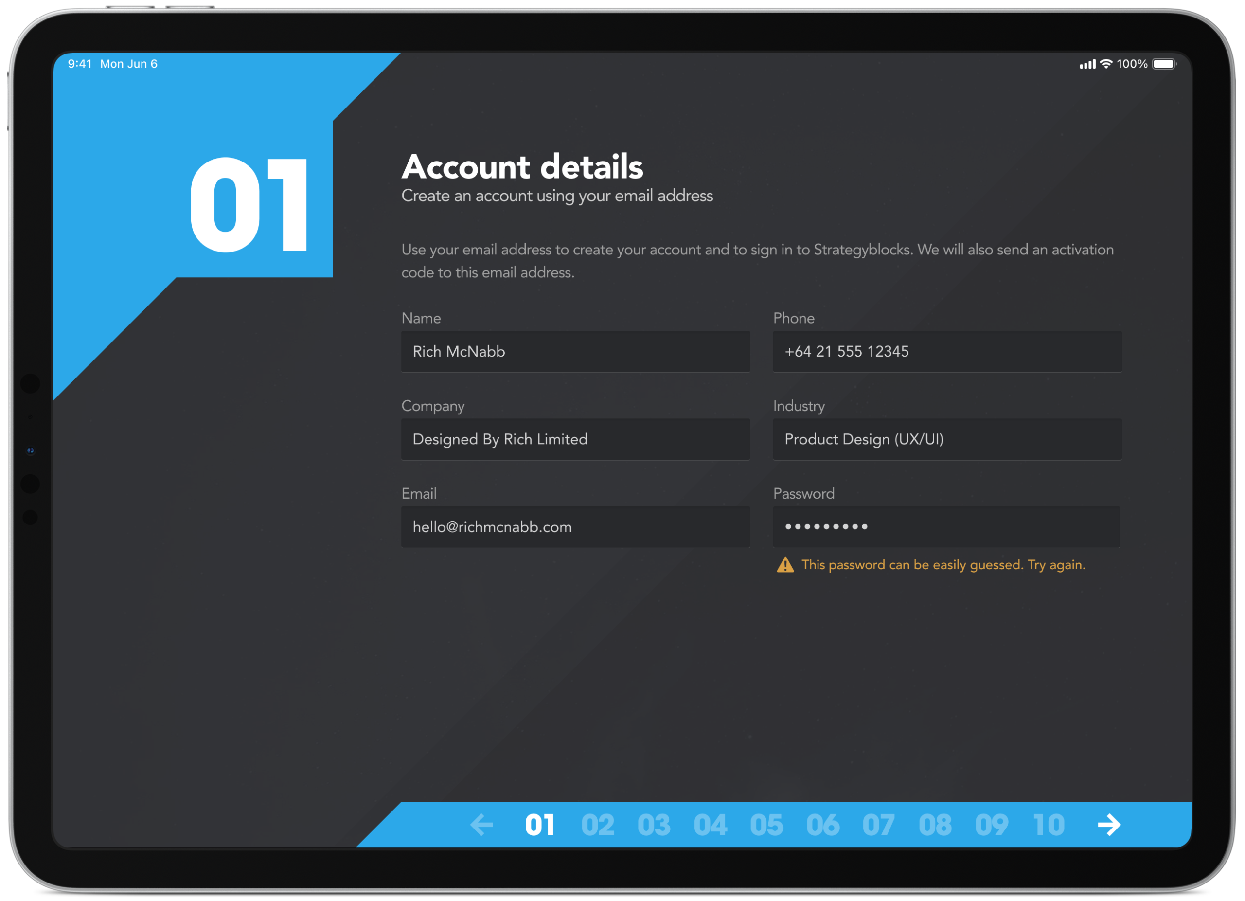 StrategyBlocks online registration account details