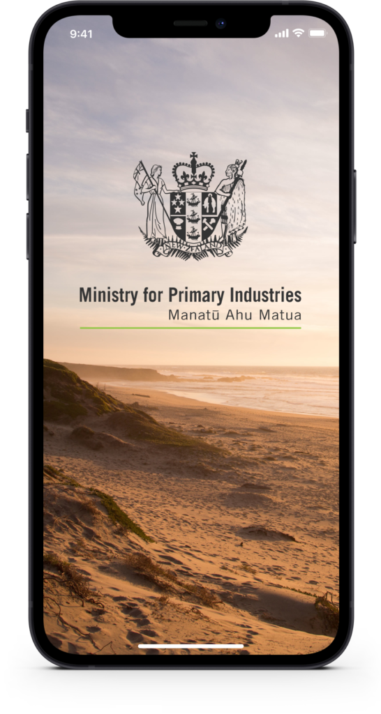 MPI New Zealand travel app splash screen on iPhone