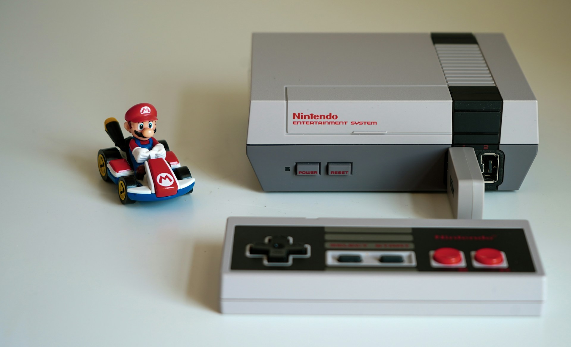 A Nintendo Entertainment System console and controller