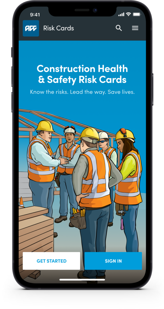 ACC health and safety app home screen