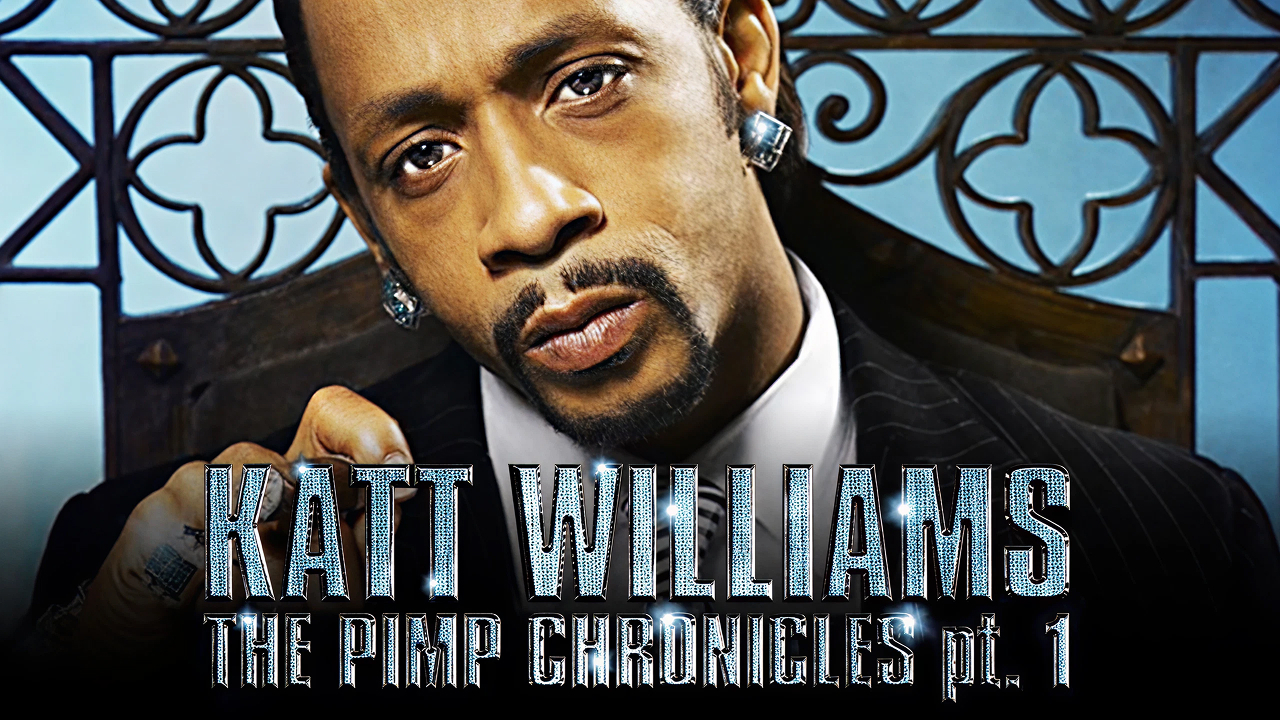 Album artwork for Katt Williams' stand-up comedy special The Pimp Chronicles Pt 1 featuring a close-up portrait of Williams.