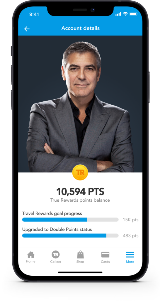 travel rewards account details