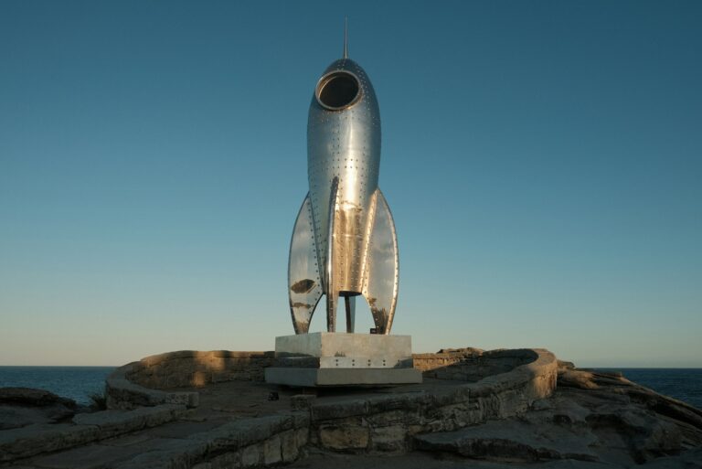 Rocket launching into the sky, representing growth and ambition in a design career
