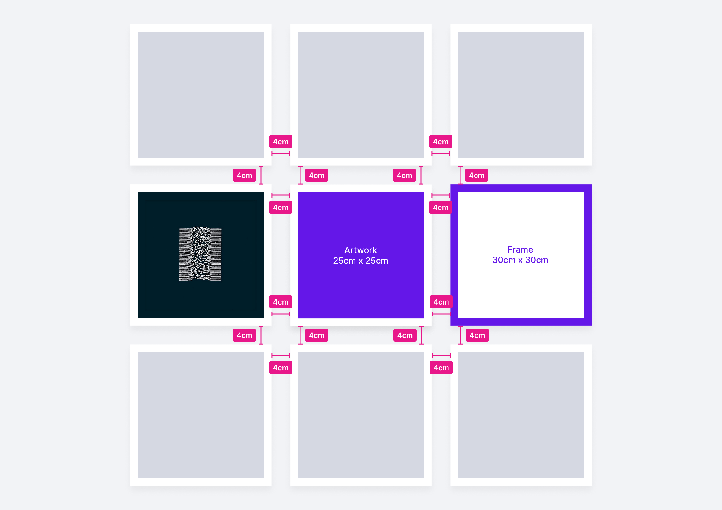 50 most interesting and iconic album covers gallery wall project frame spacing